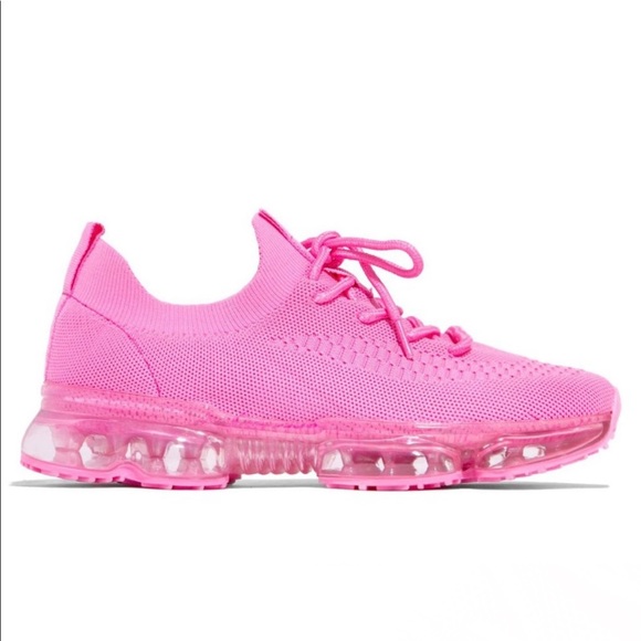 Fuchsia FlyKnit Air Bubble Slip On Sneaker - Picture 5 of 9